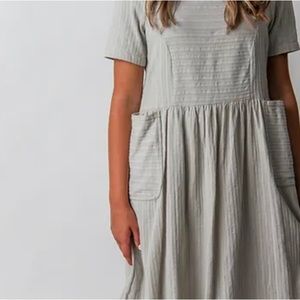 Roolee Juliet Sage Green Cotton Midi Dress